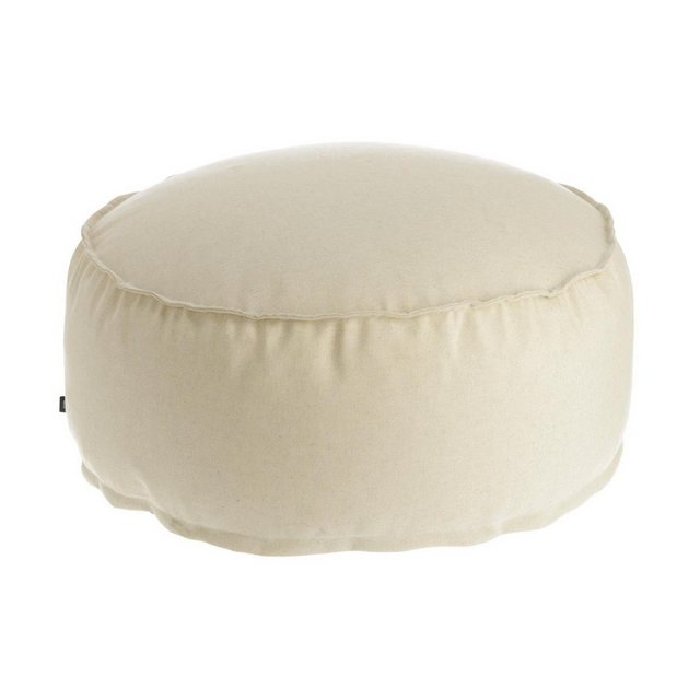 Natur24 Sofa Pouf Nedra 70 x 30 x 70 cm Gewebe Beige Sitzgelegenheit Sitzga günstig online kaufen