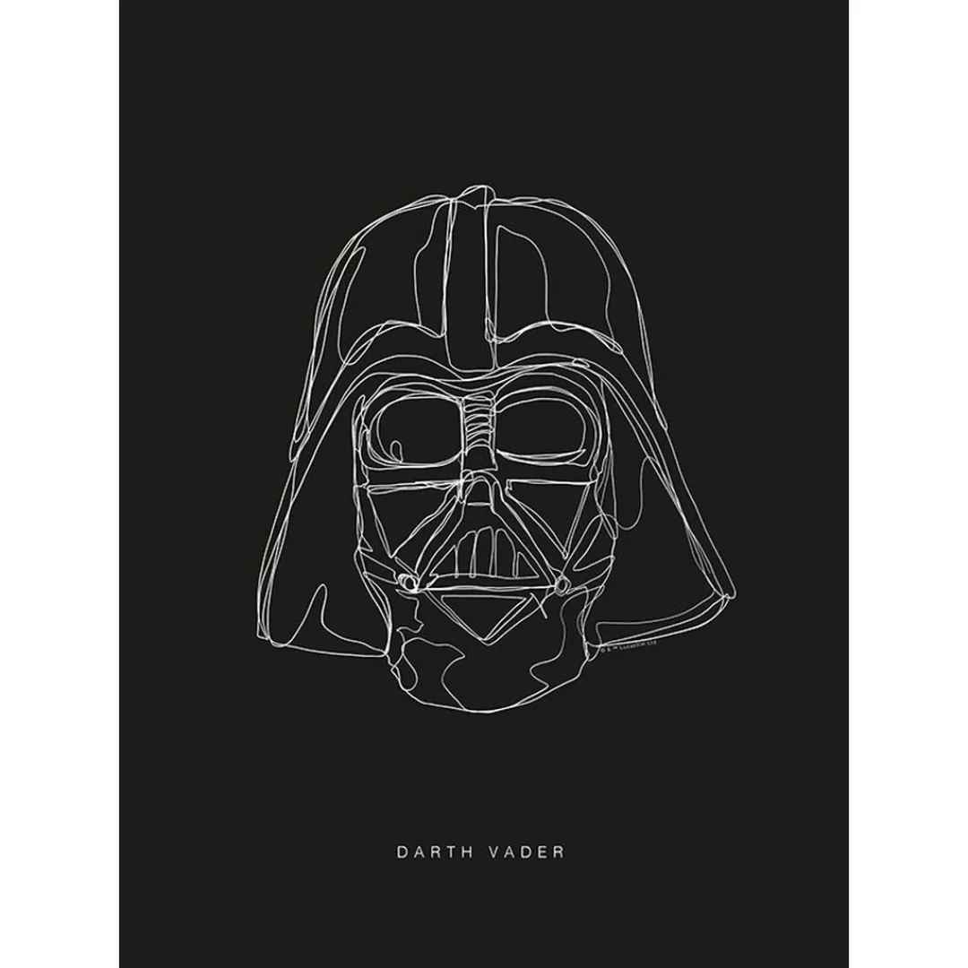 Komar Wandbild Star Wars Lines Dark Side Vader Star Wars B/L: ca. 30x40 cm günstig online kaufen
