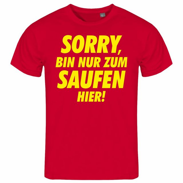 deinshirt Print-Shirt Herren T-Shirt Sorry bin nur zum saufen hier Funshirt günstig online kaufen