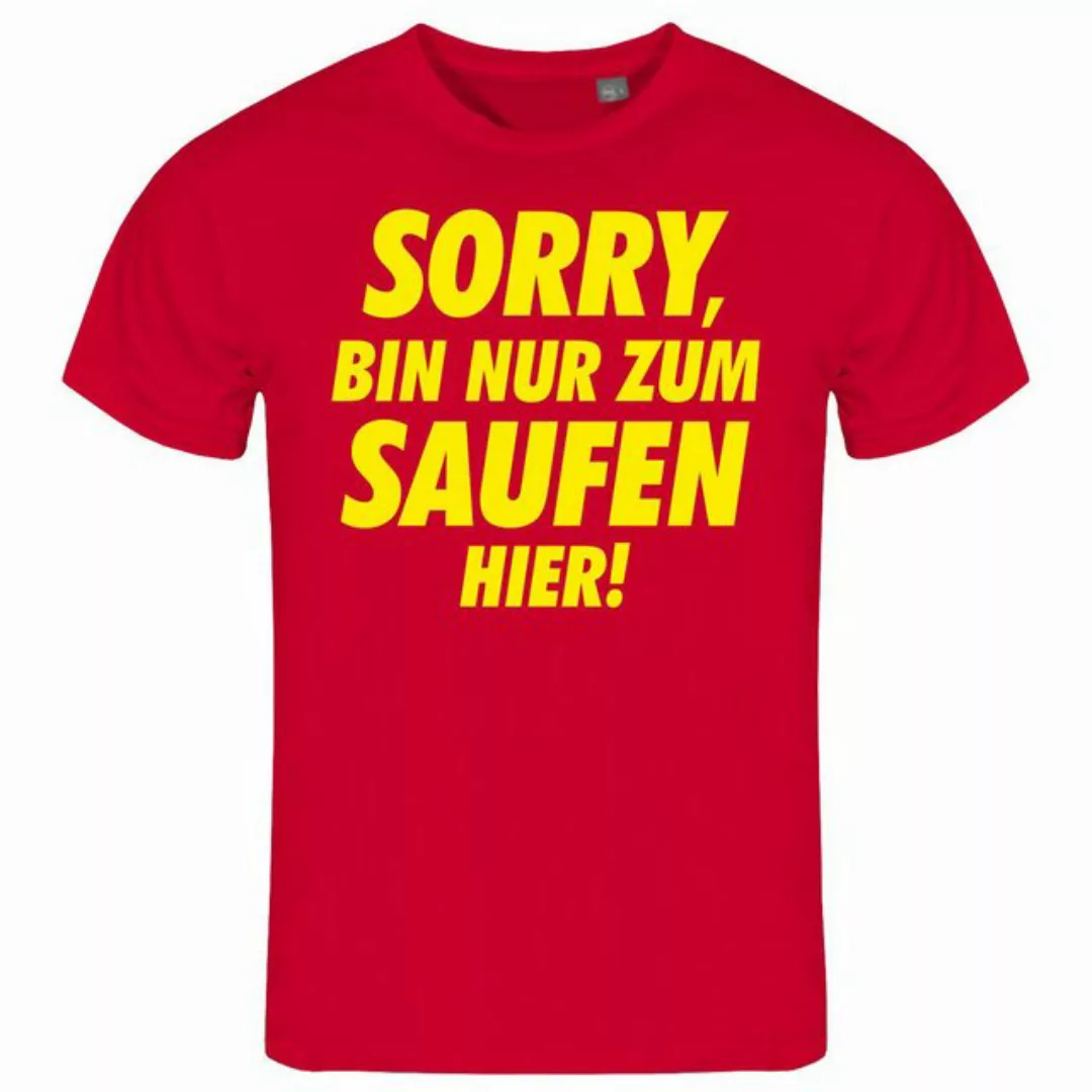deinshirt Print-Shirt Herren T-Shirt Sorry bin nur zum saufen hier Funshirt günstig online kaufen