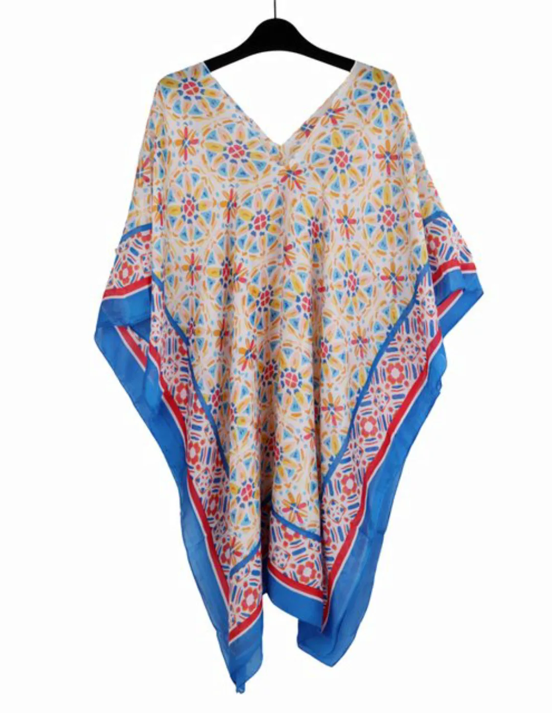 MIRROSI Strandkleid Damen Poncho Strand leicht Blumendruck Strandponcho Ein günstig online kaufen