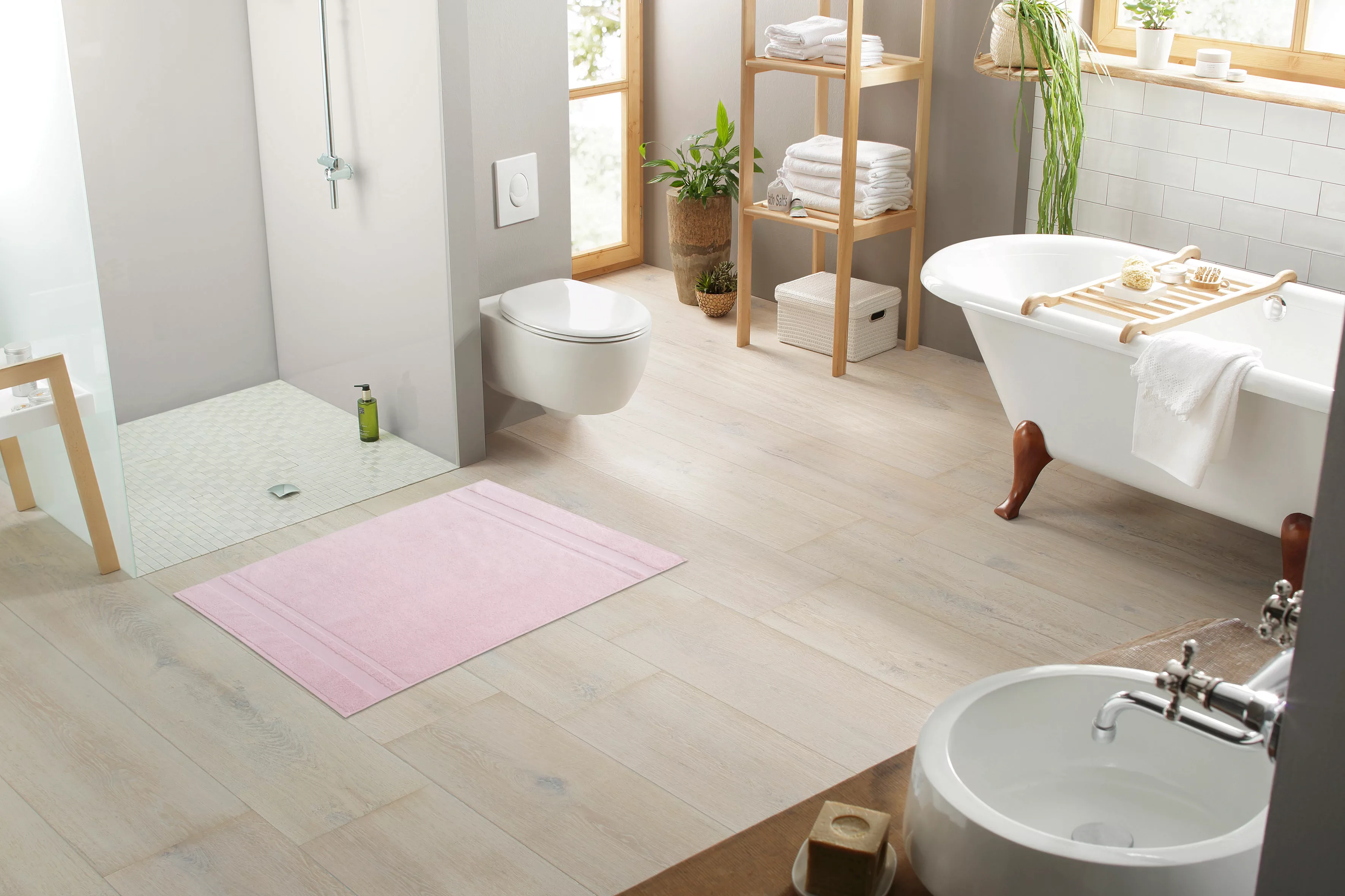 my home Badematte »Vanessa«, Höhe 4 mm, beidseitig nutzbar-schnell trocknen günstig online kaufen