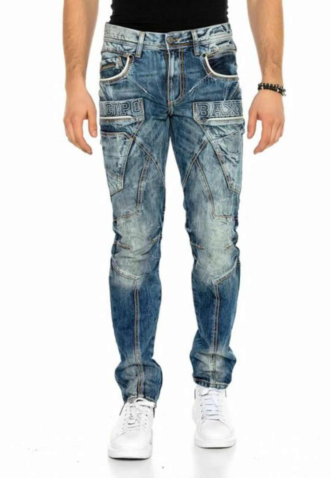 Cipo & Baxx Bequeme Jeans, mit Kontrastnähten und Seitentaschen günstig online kaufen