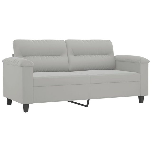 vidaXL Sofa, 2-Sitzer-Sofa Hellgrau 140 cm Mikrofasergewebe günstig online kaufen