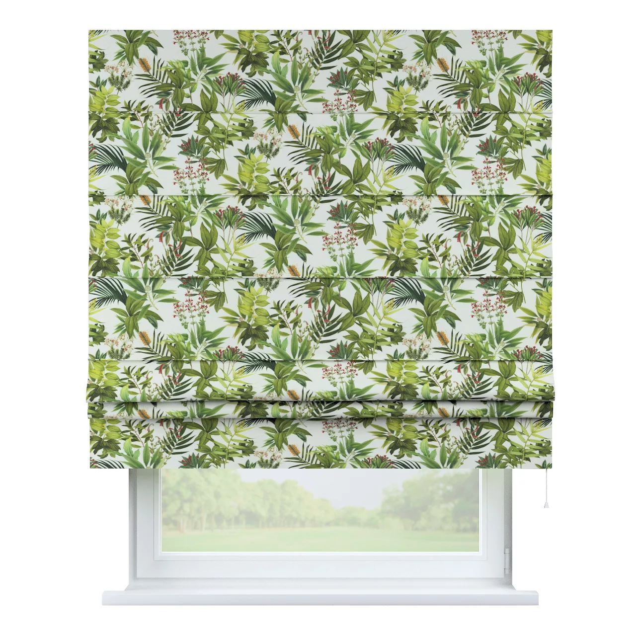 Dekoria Raffrollo Padva, grün-weiß, 120 x 150 cm günstig online kaufen