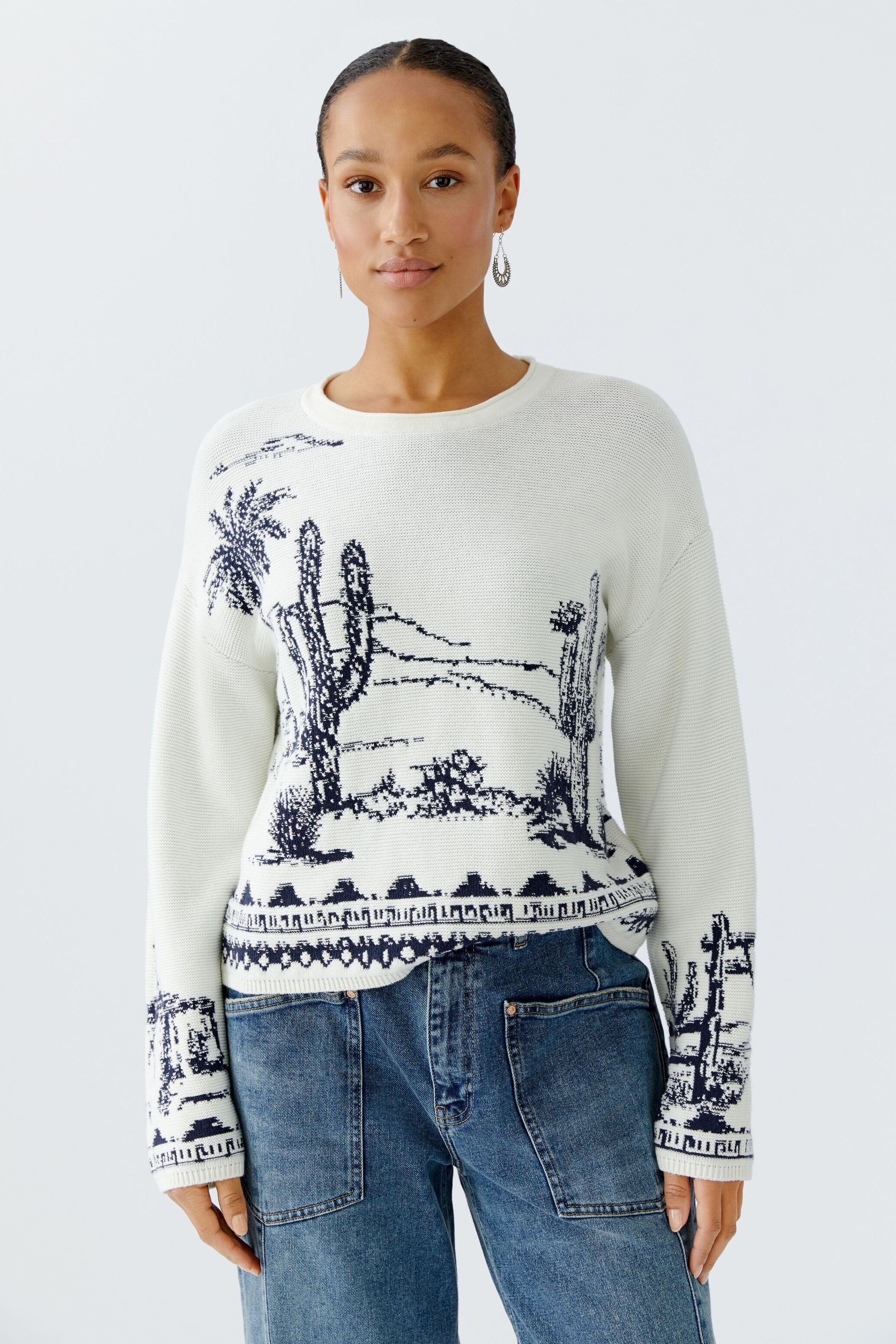 Oui Rundhalspullover Pullover günstig online kaufen