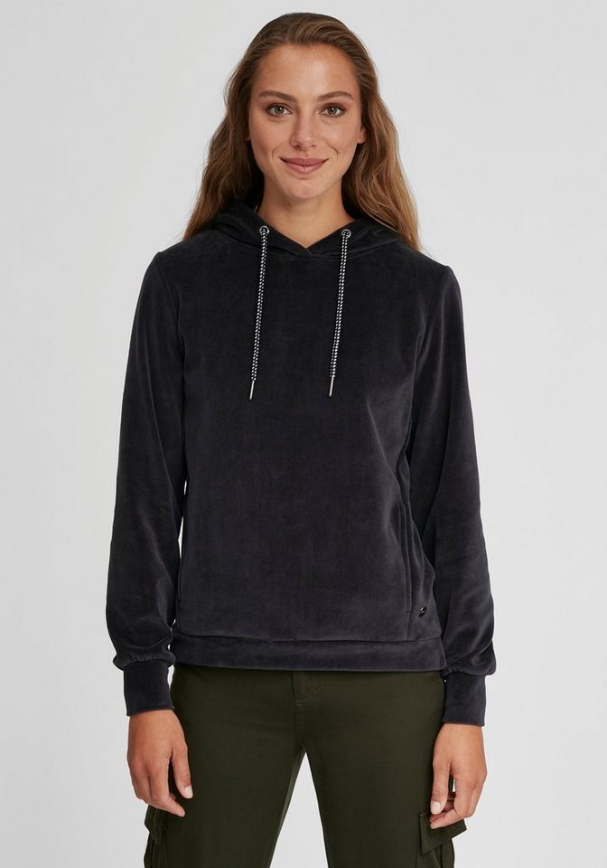 OXMO Hoodie OXNimma Bequemer Sweat-Hoodie in Samt-Optik günstig online kaufen