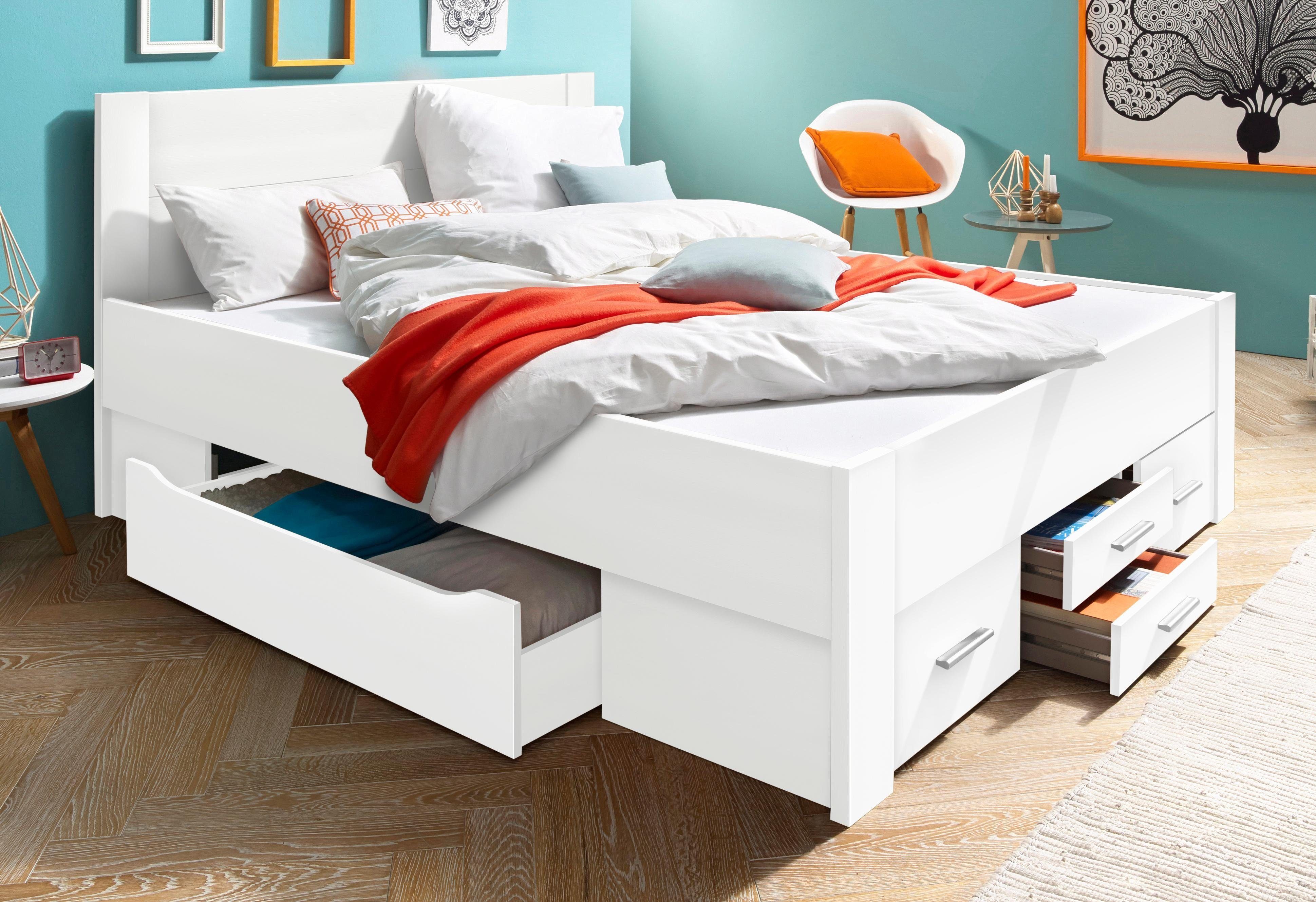 Bettgestell  Coventry ¦ weiß ¦ Maße (cm): B: 185 H: 96 T: 208.0 Betten > Be günstig online kaufen