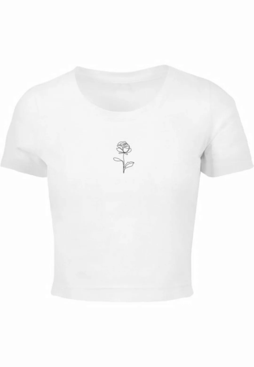 Merchcode T-Shirt Merchcode Damen Ladies Rose Cropped Tee (1-tlg) günstig online kaufen