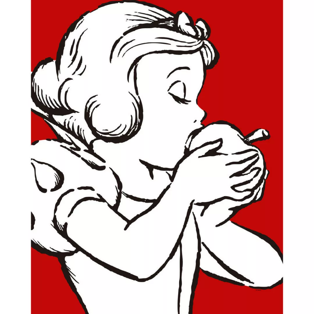 Komar Wandbild Snow White Apple Bite - red Disney B/L: ca. 40x50 cm günstig online kaufen