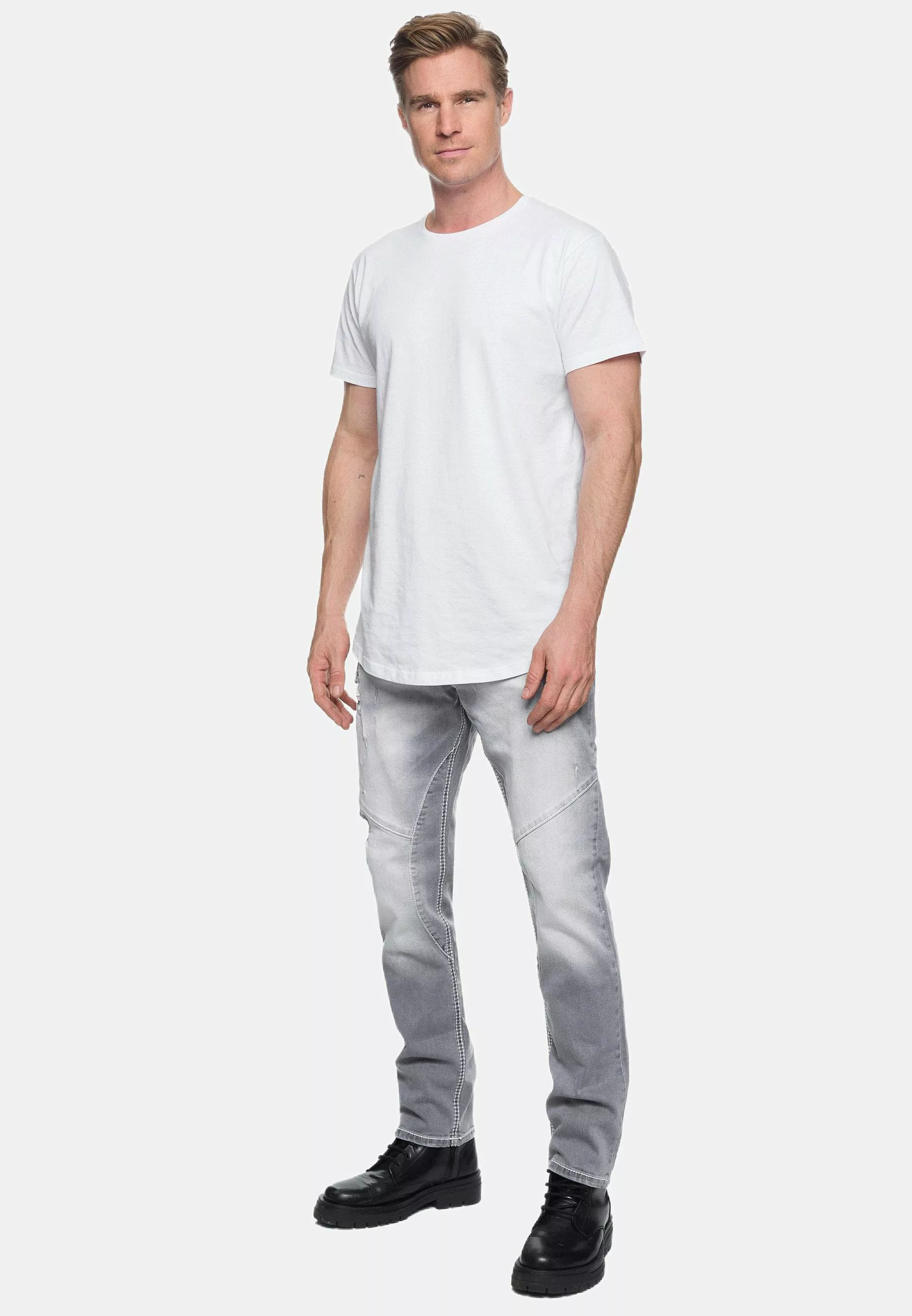 Rusty Neal Straight-Jeans "NISHO", mit trendigen Used-Details günstig online kaufen
