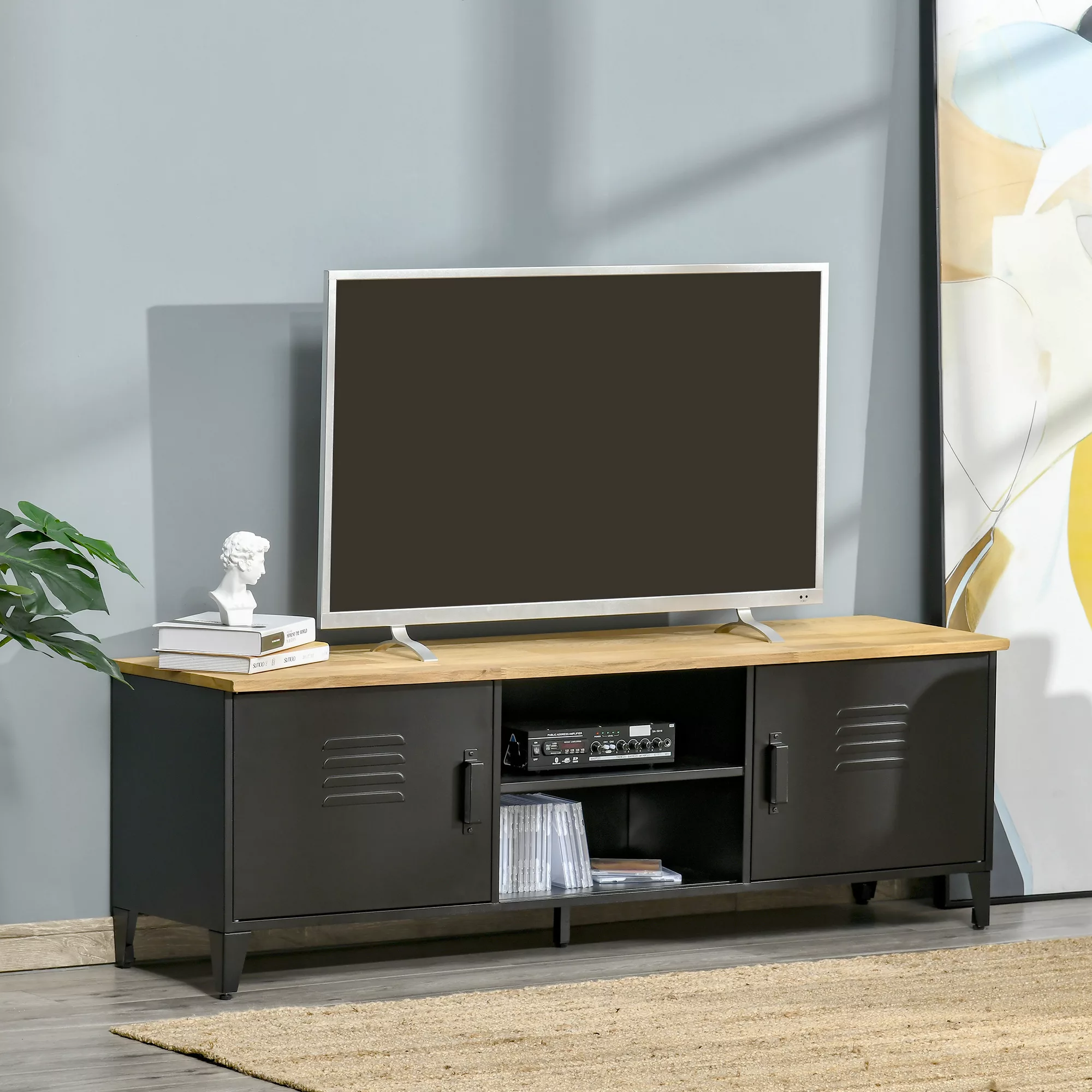 HOMCOM TV Lowboard TV Schrank Fernsehschrank Fernsehtisch TV-Regal Kommode günstig online kaufen