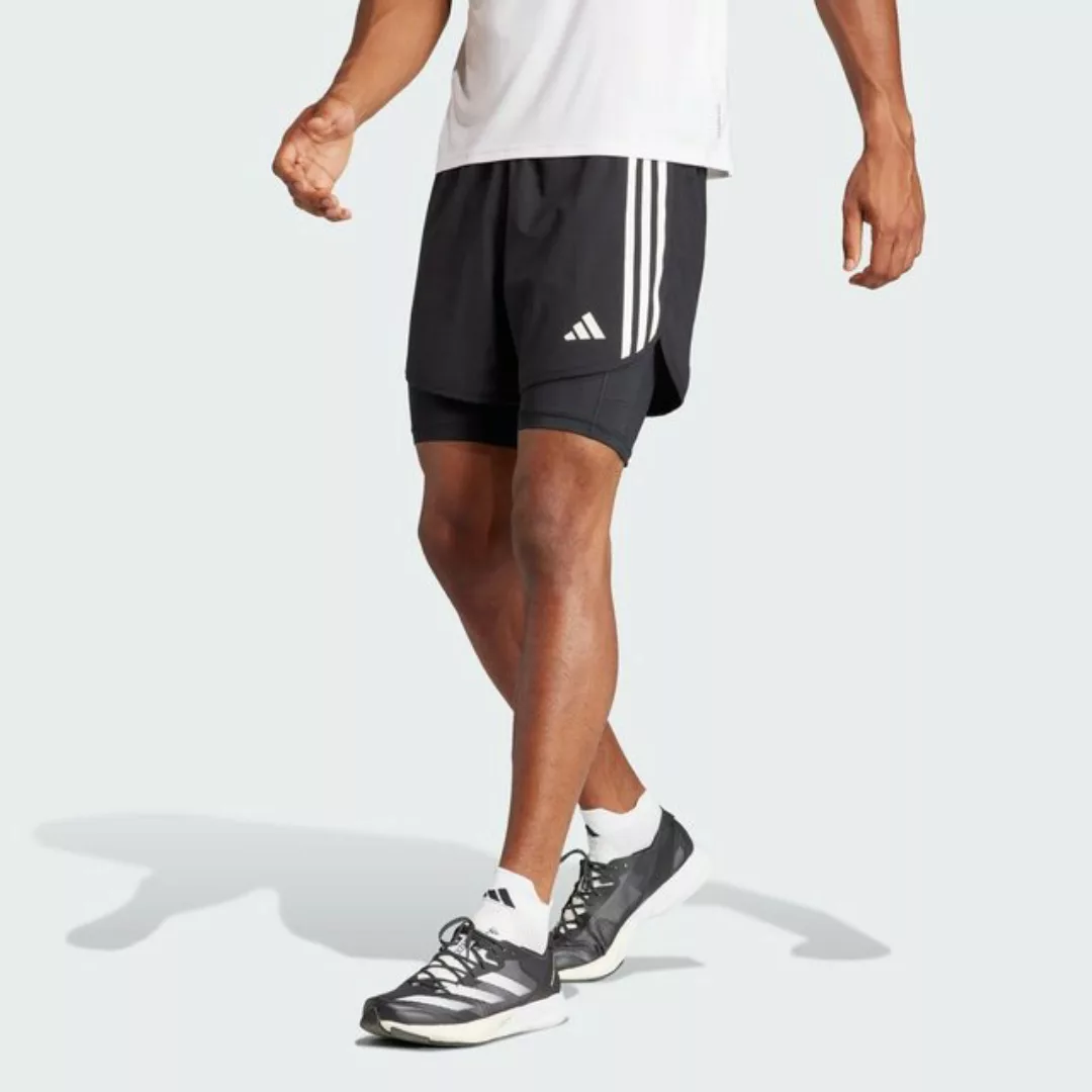 adidas Performance Laufshorts OWN THE RUN 3-STREIFEN 2-IN-1 SHORTS günstig online kaufen