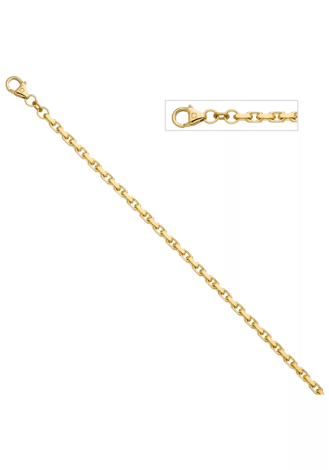 JOBO Goldarmband, Ankerarmband 585 Gold diamantiert 21 cm günstig online kaufen