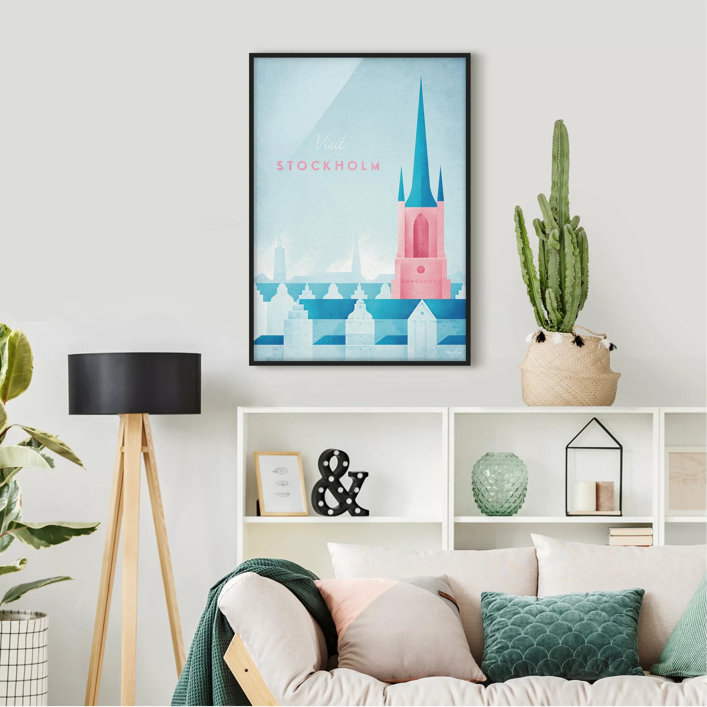 Bild mit Rahmen Architektur & Skyline - Hochformat Reiseposter - Stockholm günstig online kaufen