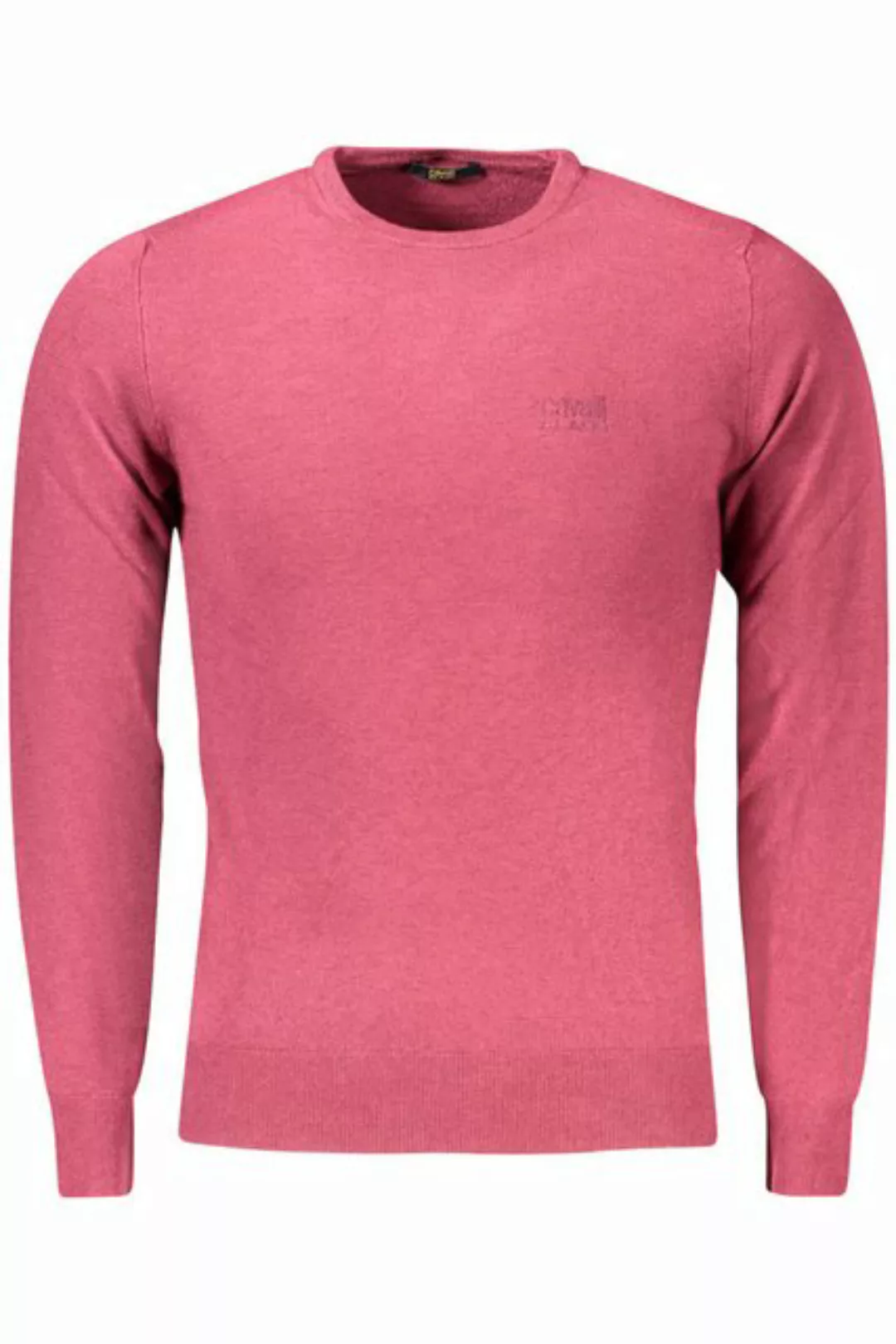 Cavalli Class Strickpullover Eleganter roter Pullover für Herren mit Sticke günstig online kaufen