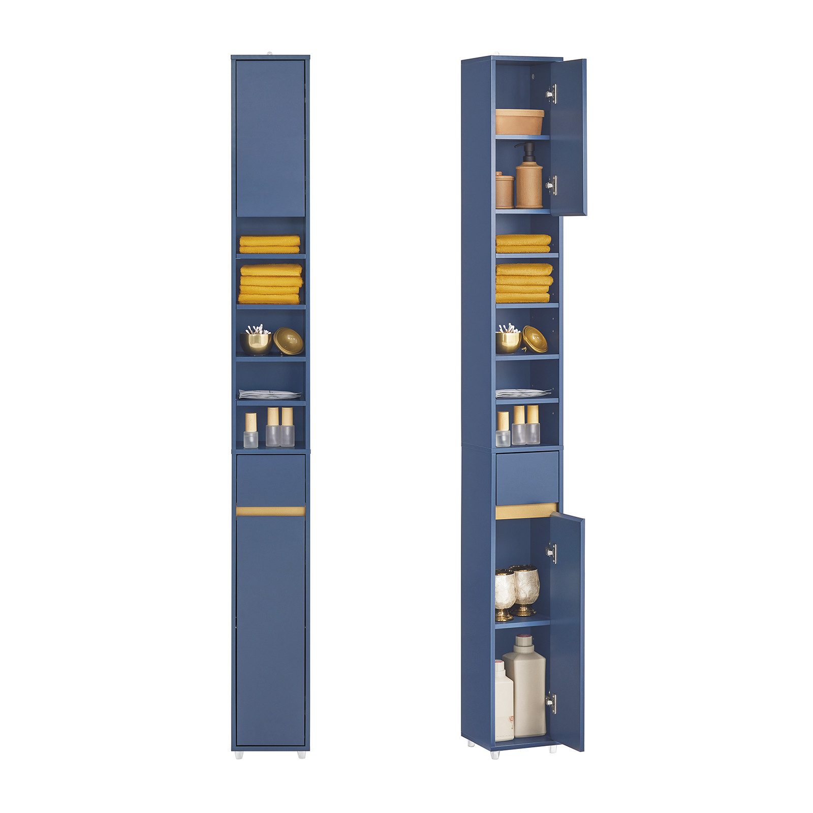 SoBuy Hochschrank BZR34, Badschrank schmal, Badezimmermöbel, günstig online kaufen