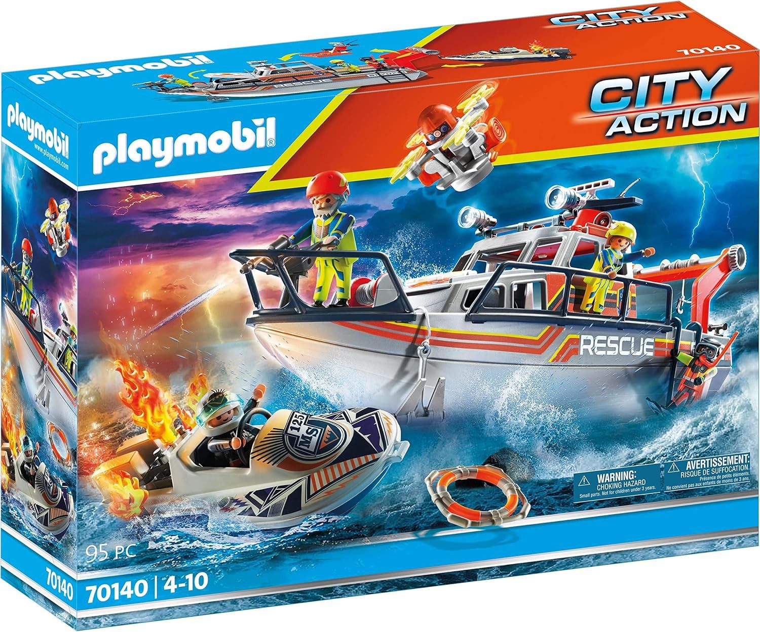 Playmobil® PLAYMOBIL 70140 Seenot: Löscheinsatz mit günstig online kaufen