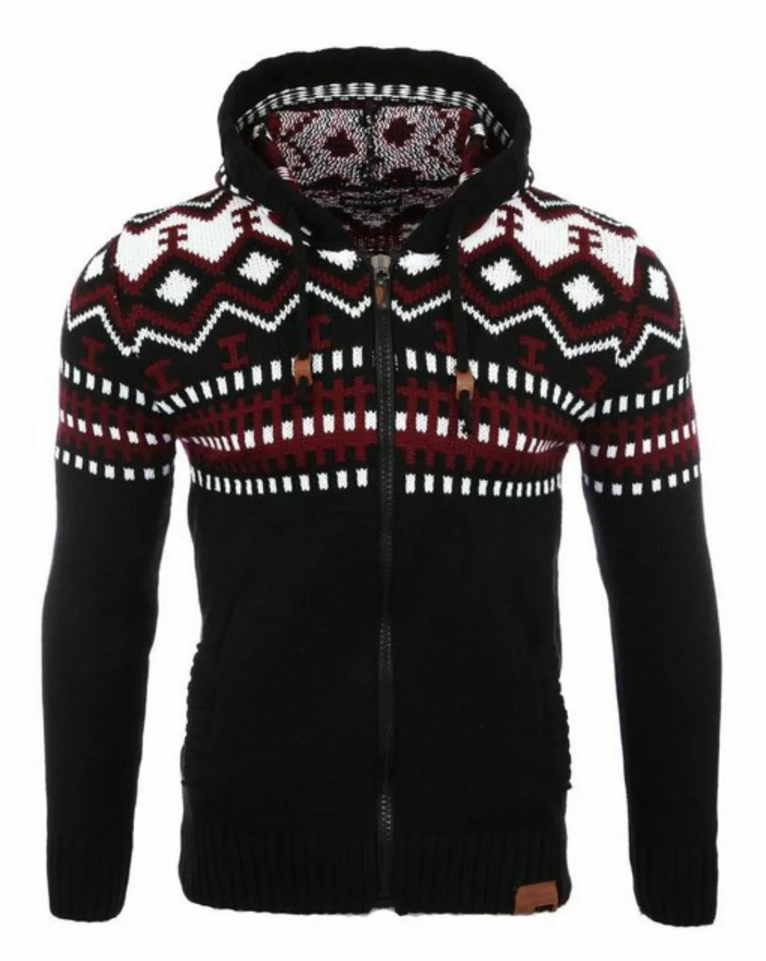 Reslad Strickpullover Reslad Herren Grobstrick Norweger Winter Strickjacke günstig online kaufen