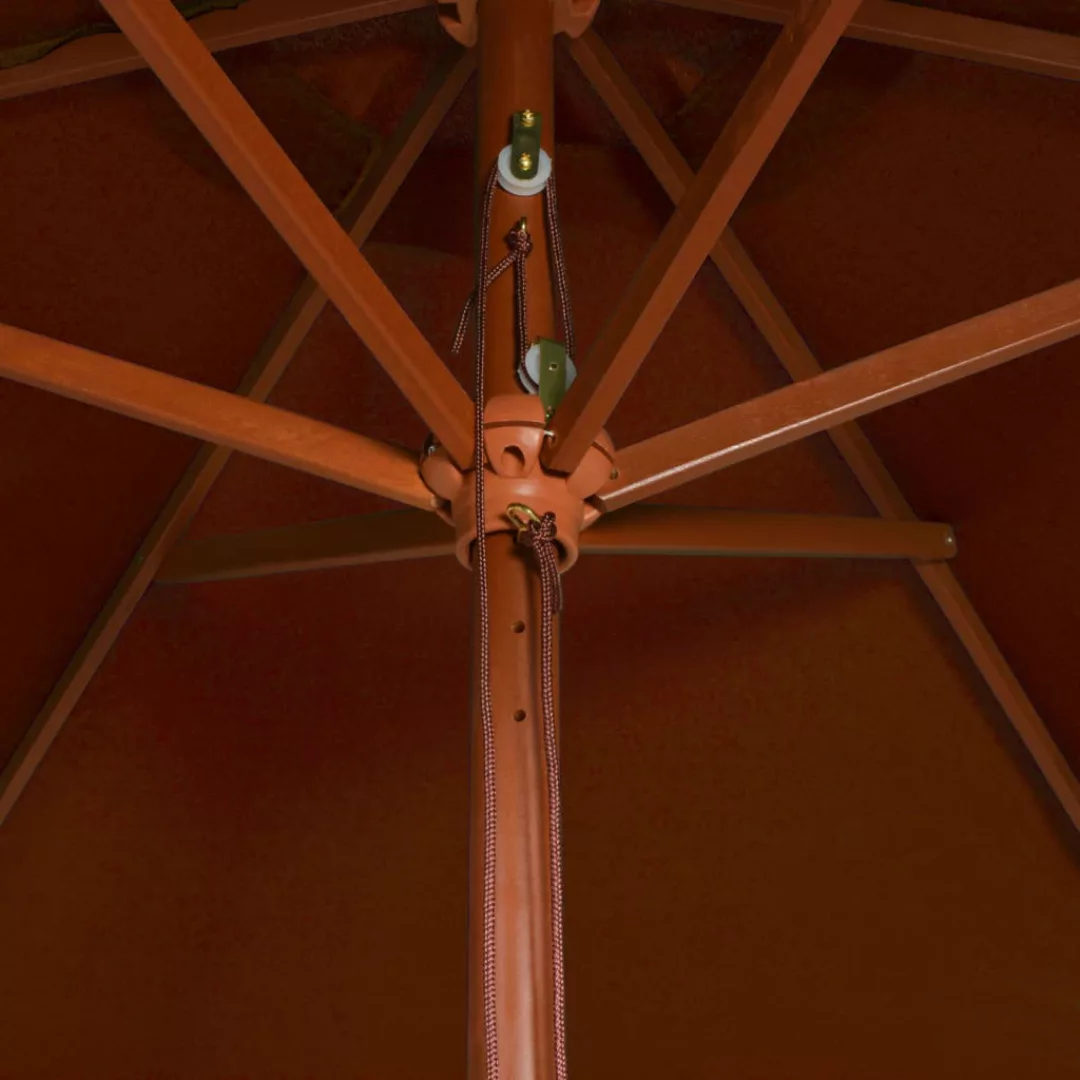 Sonnenschirm Mit Holzmast Terrakotta-rot 200x300 Cm günstig online kaufen