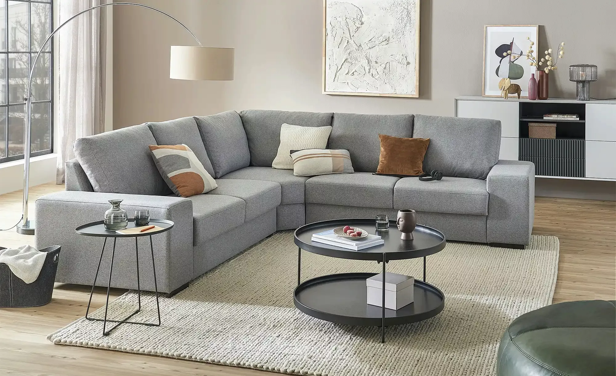 Ecksofa  Renée ¦ grau ¦ Maße (cm): B: 280 H: 90 T: 280.0 Polstermöbel > Sof günstig online kaufen