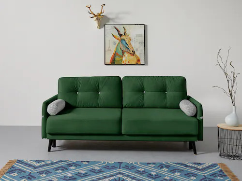 INOSIGN Schlafsofa "Emily", incl. Bettfunktion und Bettkasten, Seitentache günstig online kaufen