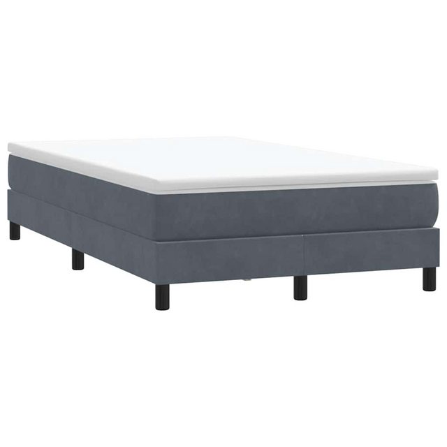 vidaXL Boxspringbett, Boxspringbett ohne Matratze Dunkelgrau 120x210 cm Sam günstig online kaufen