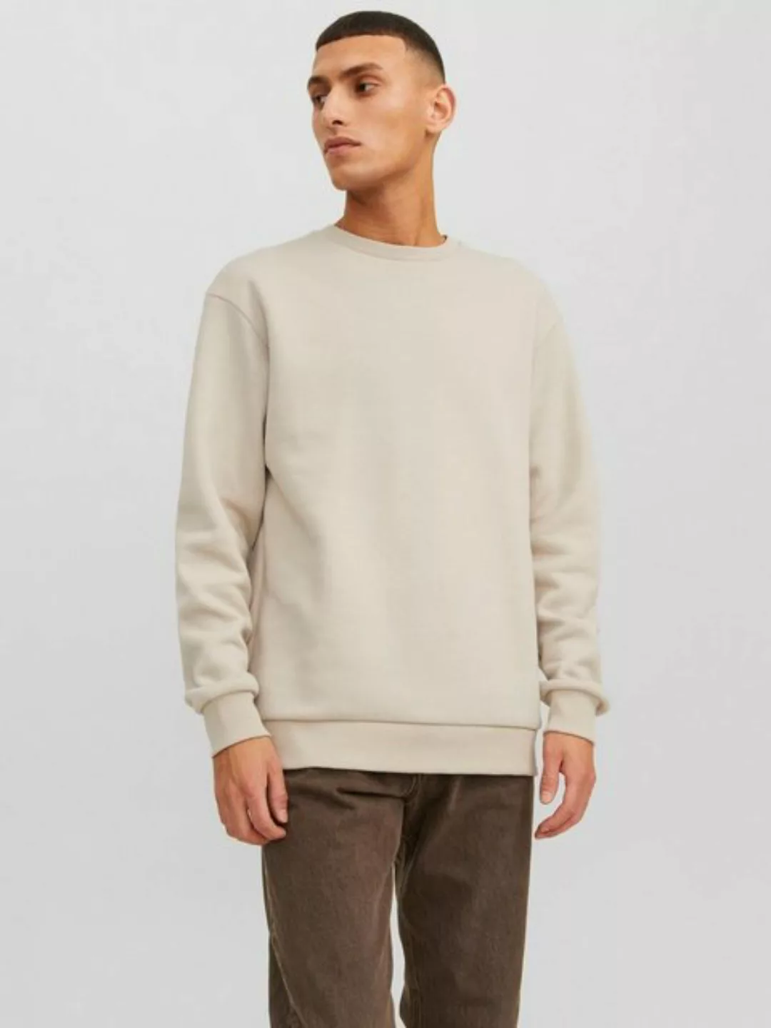 Jack & Jones Sweatshirt Basic Sweater Sweatshirt Pullover JJEBRADLEY 6027 i günstig online kaufen