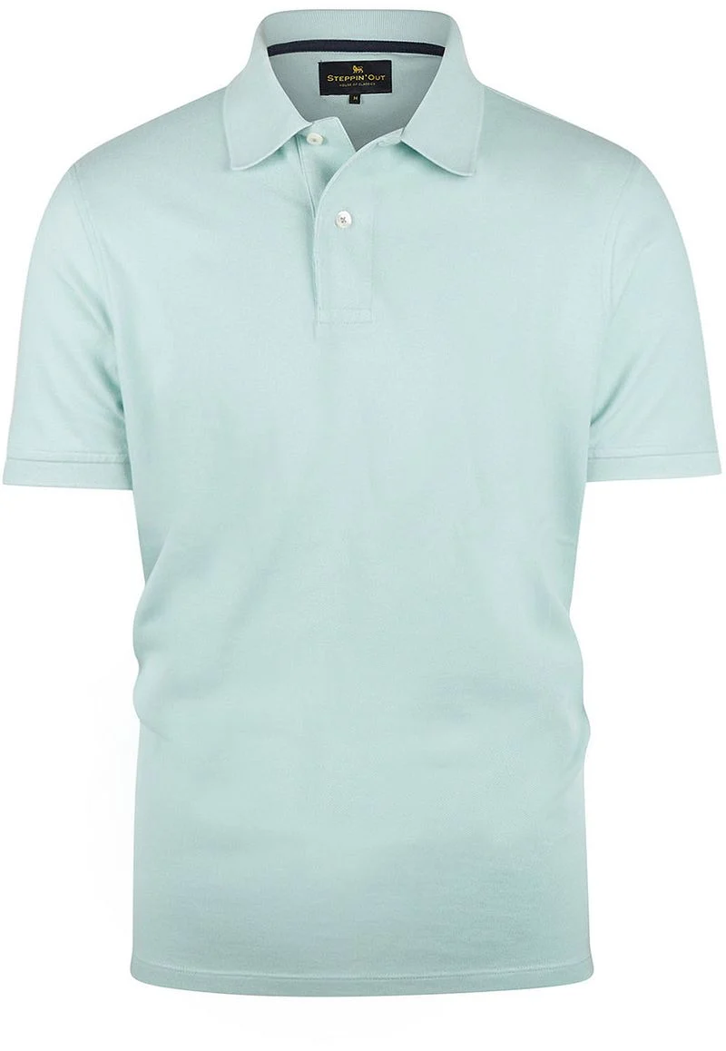 Steppin' Out Polo Shirt Piqué Classic Türkis - Größe L günstig online kaufen