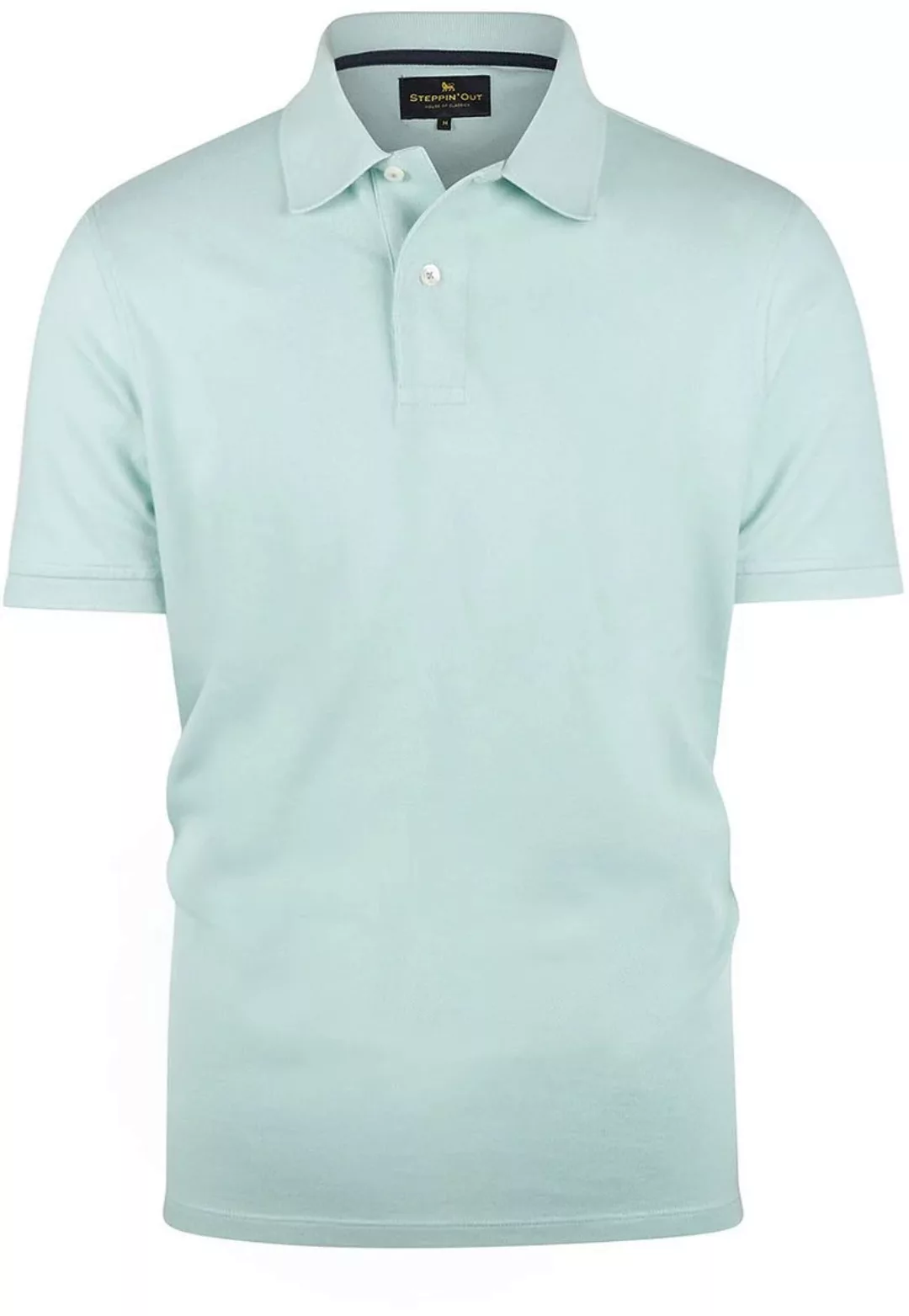 Steppin' Out Polo Shirt Piqué Classic Türkis - Größe L günstig online kaufen