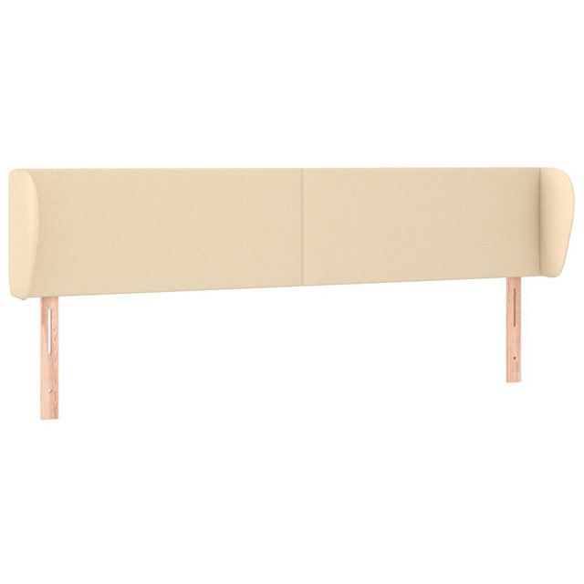 vidaXL Bett, Kopfteil mit Ohren Creme 163x23x78/88 cm Stoff günstig online kaufen