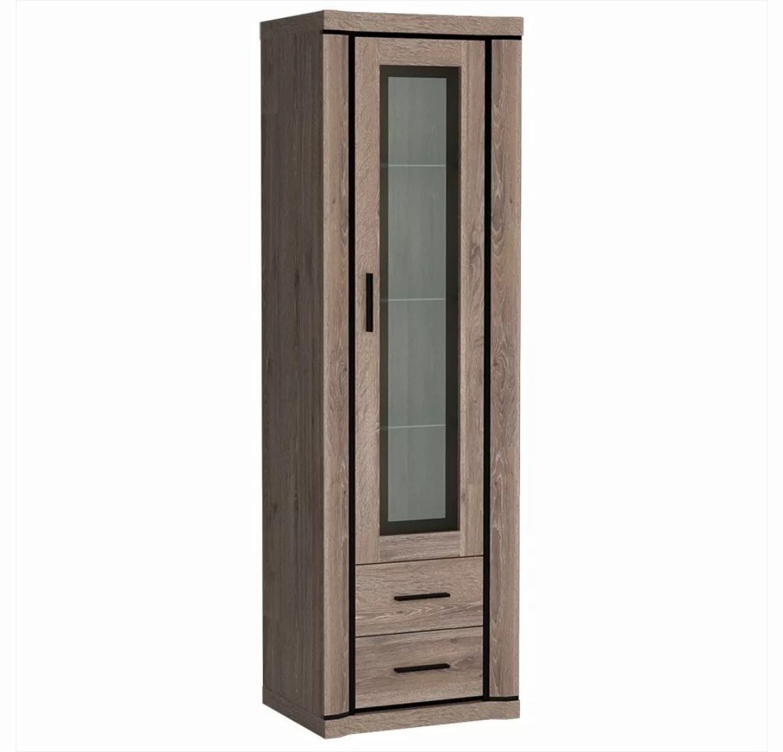 Lomadox Vitrine DUNEDIN-161 Vitrinenschrank mit Beleuchtung, R/L montierbar günstig online kaufen