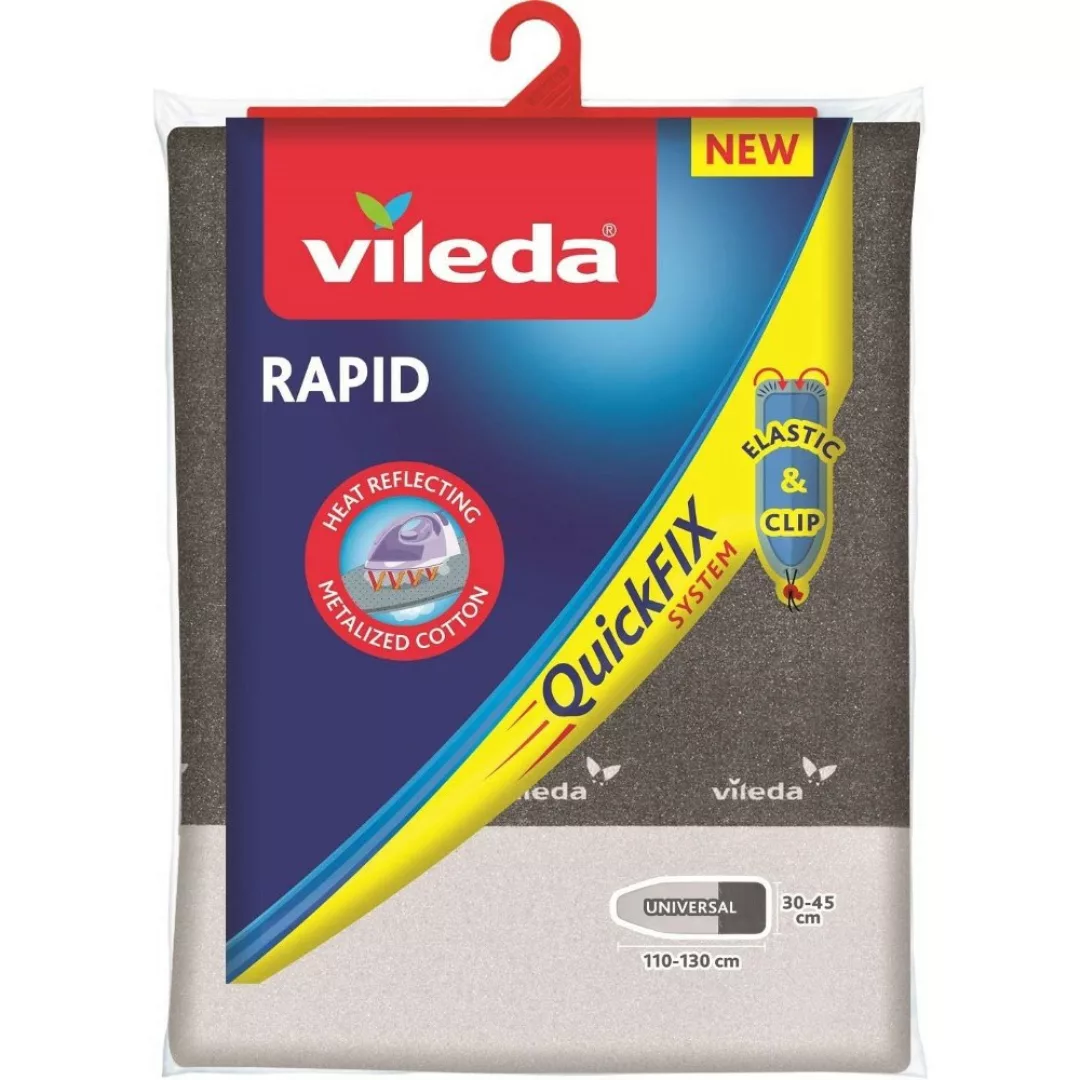 Bügelbrettbezug Vileda Rapid Quick Fix 135 Cm Grau günstig online kaufen