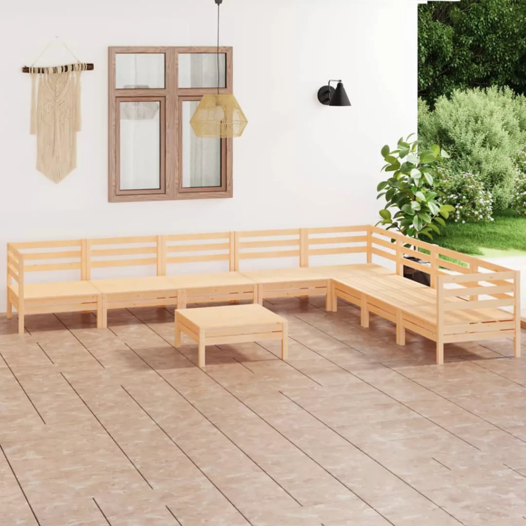 9-tlg. Garten-lounge-set Massivholz Kiefer günstig online kaufen