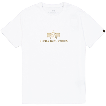 Alpha Industries  T-Shirts & Poloshirts Basic Mid Logo TPU T-Shirt - white/ günstig online kaufen