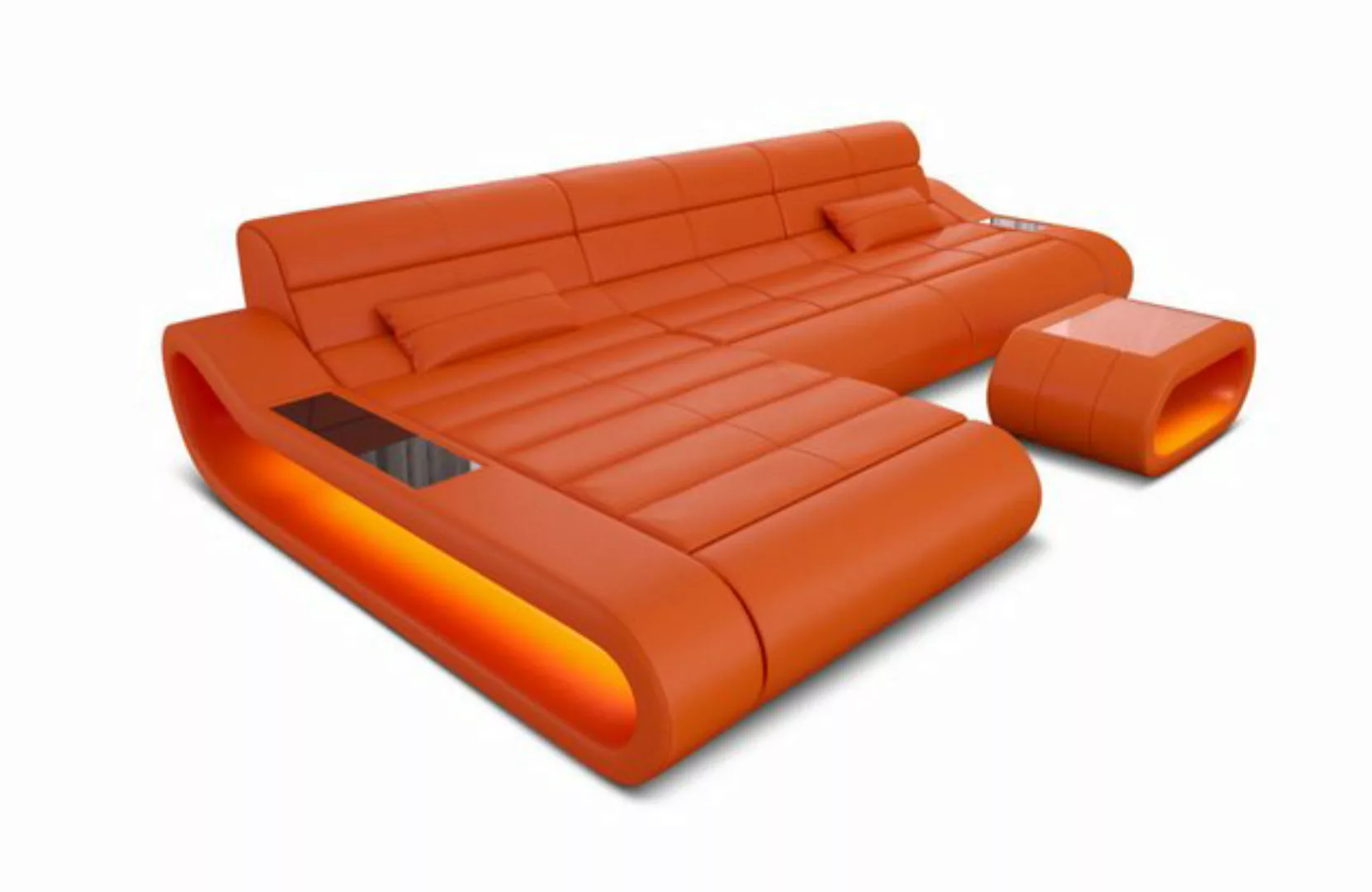 Sofa Dreams Ecksofa Ledercouch Ledersofa Concept L Form lang Sofa Leder, Co günstig online kaufen