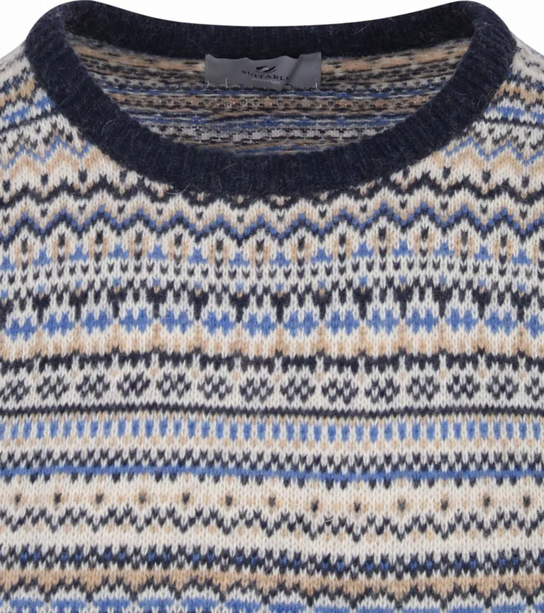 Suitable Prestige Fair Isle Pullover Beige - Größe 3XL günstig online kaufen