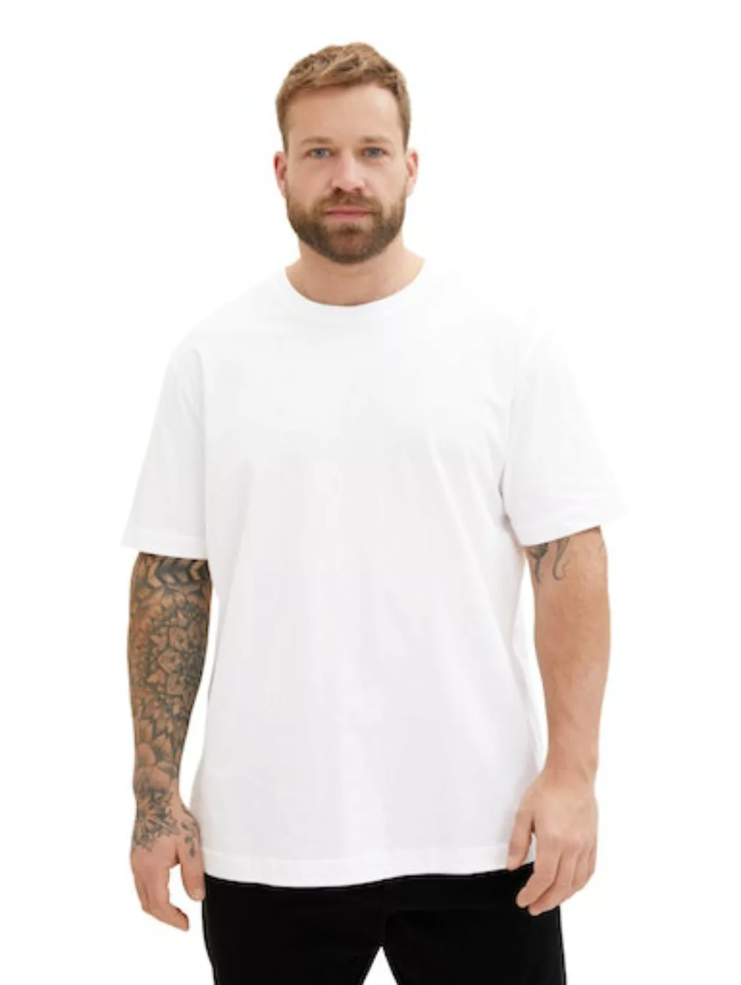 TOM TAILOR PLUS T-Shirt, (Packung, 2 tlg.), mit klassischem Design günstig online kaufen