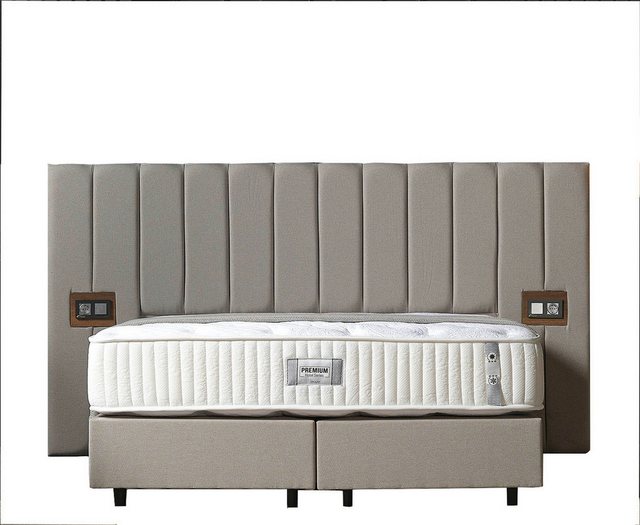 Villa Möbel Boxspringbett Premium (Bett Set, Bett Set aus Bettkasten, Kopft günstig online kaufen