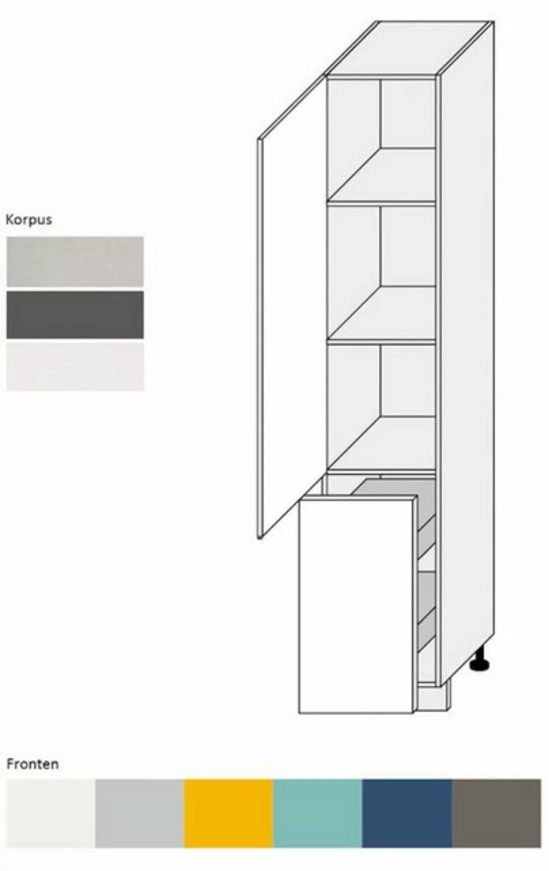 Feldmann-Wohnen Hochschrank Napoli (Napoli, 1-St) Front-, Korpusfarbe & Aus günstig online kaufen