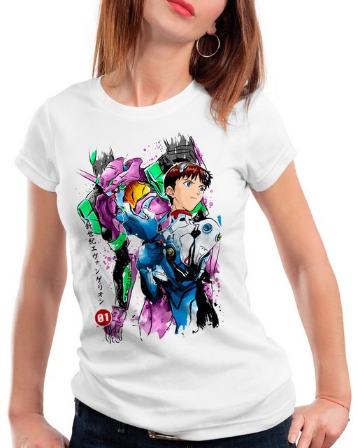 style3 T-Shirt Shinji Evangelion neon genesis evangelion anime manga günstig online kaufen