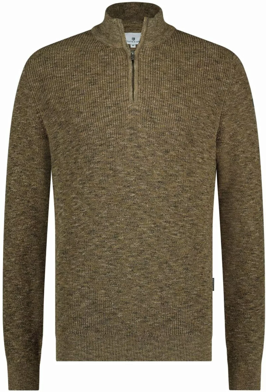 State Of Art Half Zip Pullover Melange Grün - Größe L günstig online kaufen