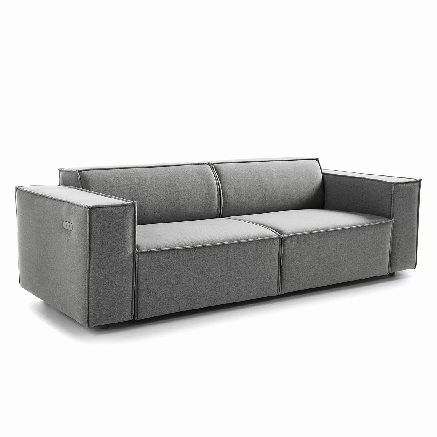 home24 Sofa Kinx 2,5-Sitzer Hellgrau Webstoff 223x70x96 cm (BxHxT) Modern günstig online kaufen