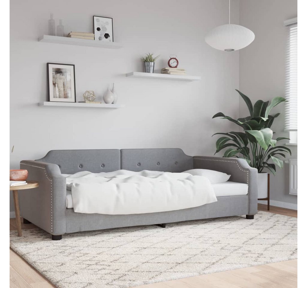 vidaXL Gästebett Tagesbett Hellgrau 80x200 cm Stoff Gästebett Gästecouch Gä günstig online kaufen