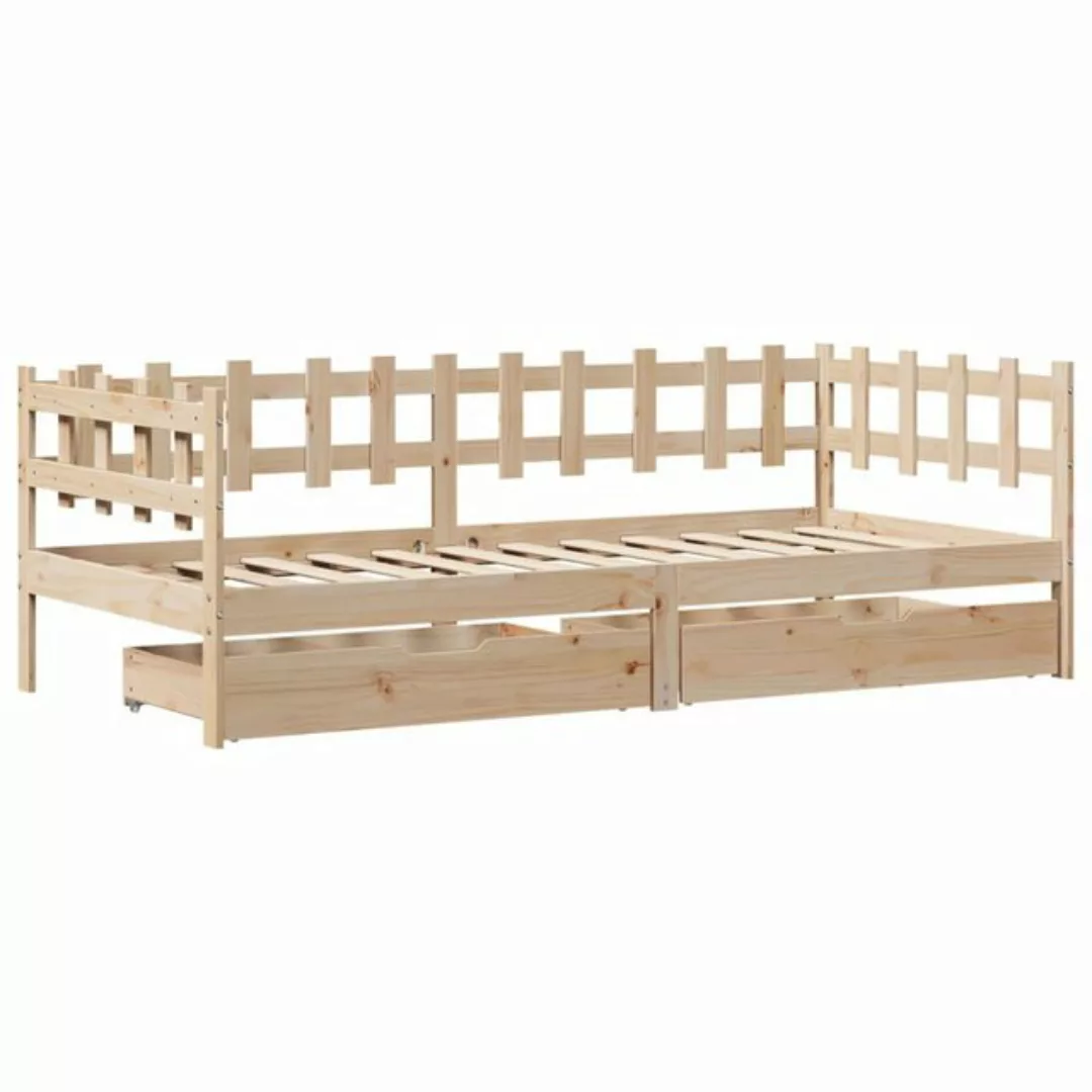 vidaXL Bett Tagesbett mit Schubladen 80x200 cm Massivholz Kiefer günstig online kaufen