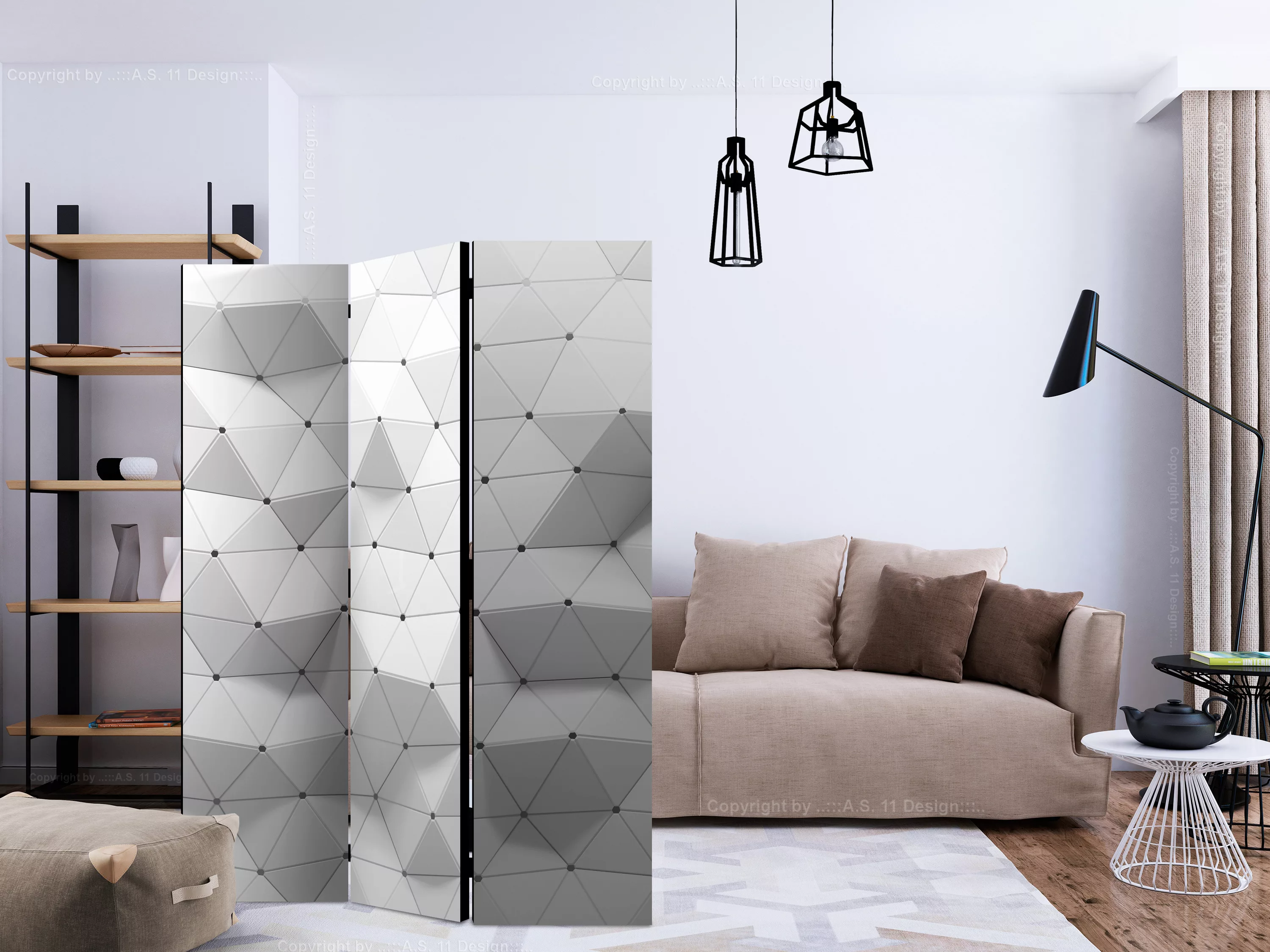 3-teiliges Paravent - Amazing Symmetry  [room Dividers] günstig online kaufen