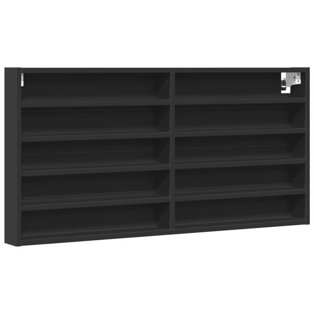 vidaXL Schrankmodule Vitrinenschrank Schwarz 100x8,5x50 cm Holzwerkstoff günstig online kaufen