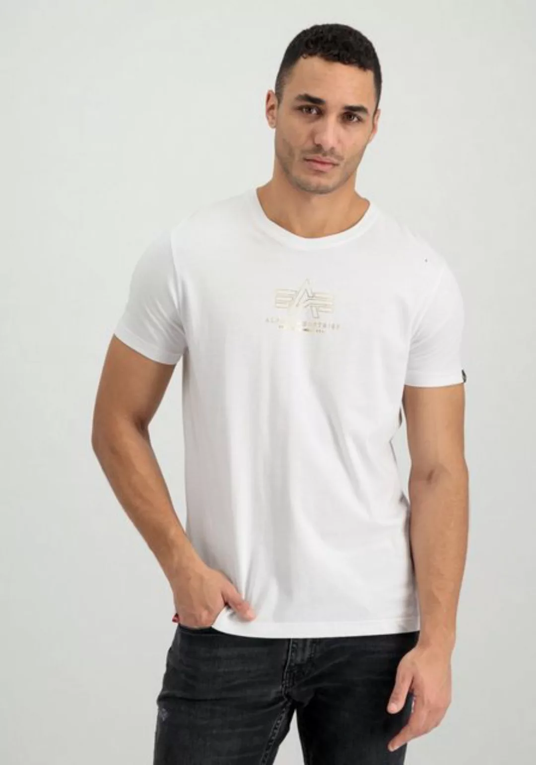 Alpha Industries T-Shirt Alpha Industries Men - T-Shirts Basic T ML Foil Pr günstig online kaufen