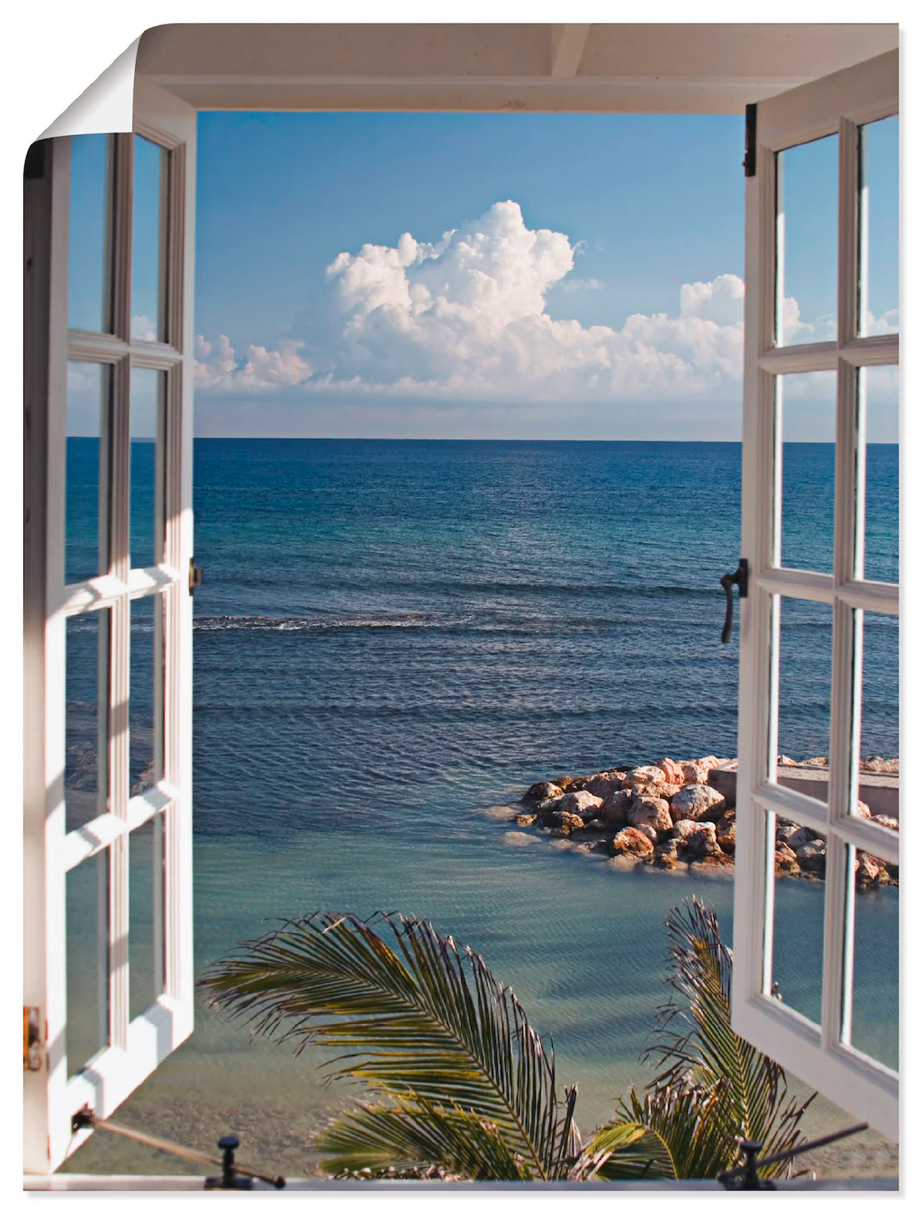 Artland Wandbild »Fenster zum Paradies«, Fensterblick, (1 St.), als Alubild günstig online kaufen