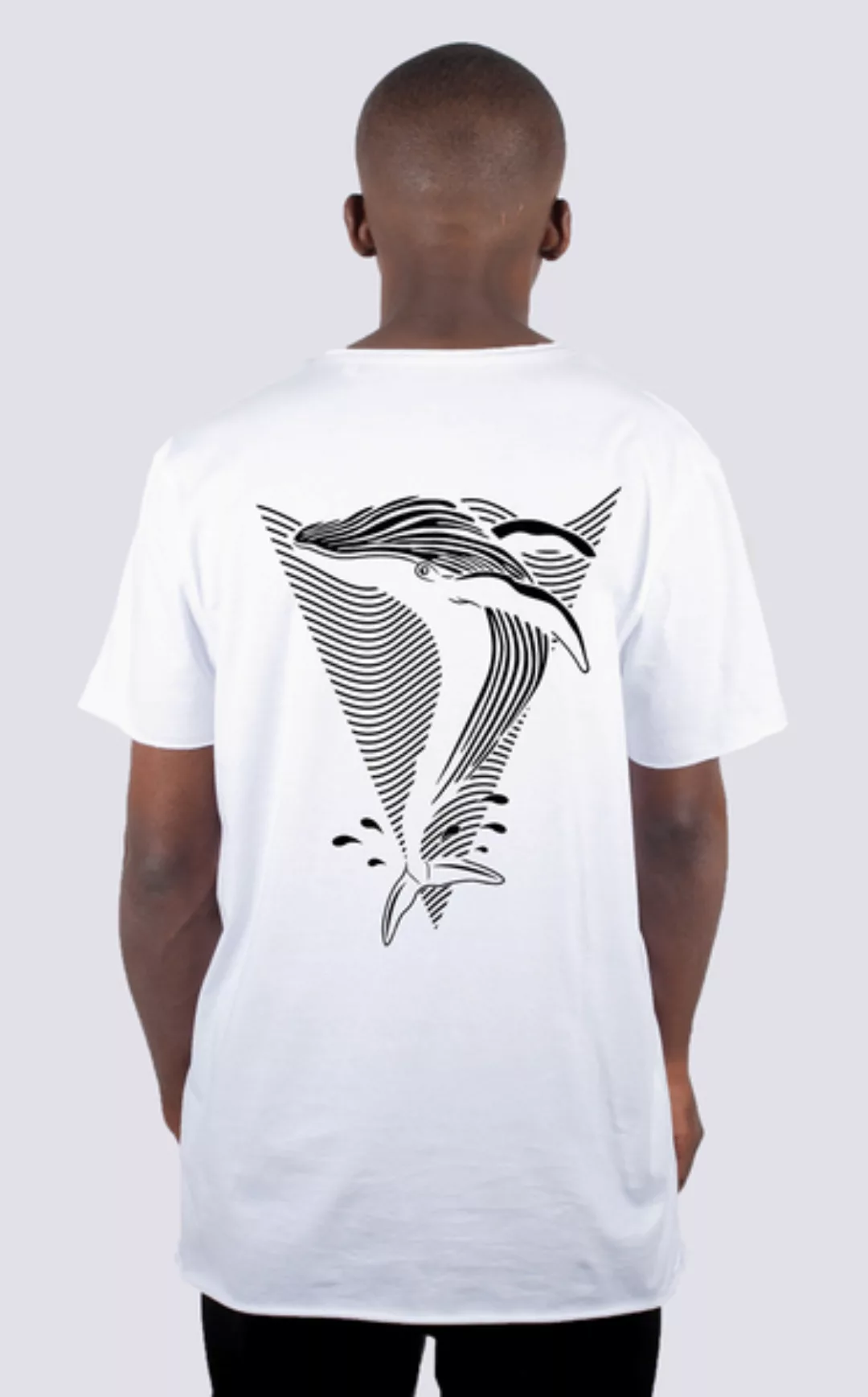 Whale, Männer Skate T-shirt Aus Bio-baumwoll, Back Wal Print günstig online kaufen